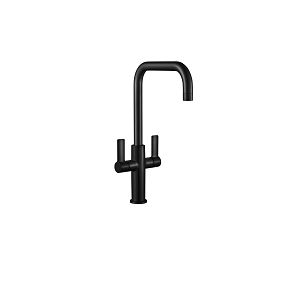 Alpina Twin Handle Water Saving Kitchen Mixer - Matte Black